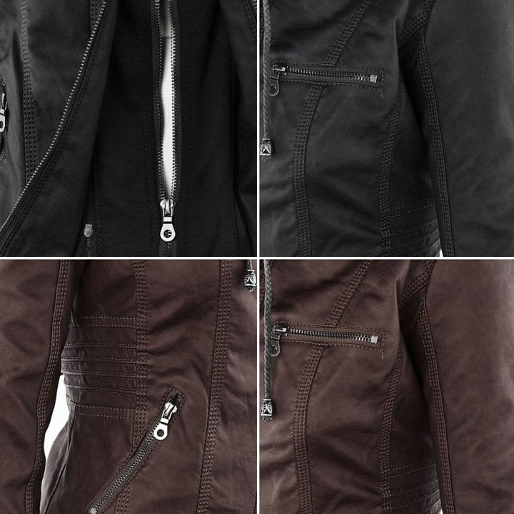 Kurze Damenjacke, herbstlich-elegant. Die ideale Wahl für Stil und Wärme an kühlen Tagen.