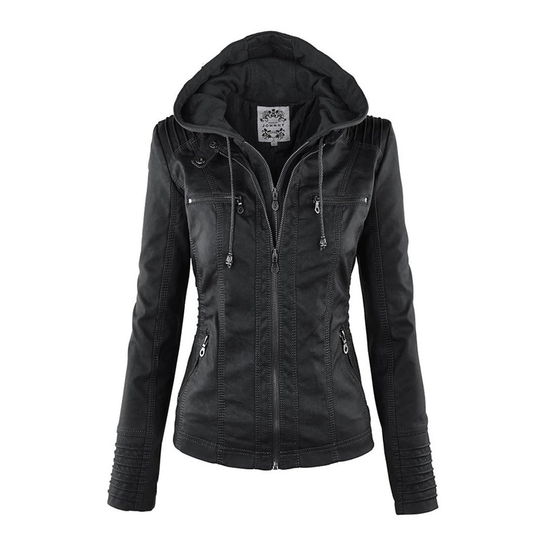 Damenjacke, kurz und elegant. Vielseitige Herbstmode für Freizeit und Outdoor-Aktivitäten.