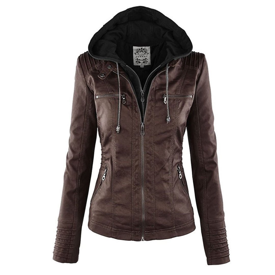 Modische kurze Herbstjacke für Damen. Komfortabel, warm und stilvoll für kalte Tage.