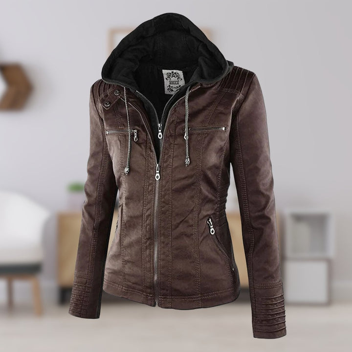 Elegante Damen-Herbstjacke, kurz geschnitten. Komfortabel & modisch für kühle Tage.