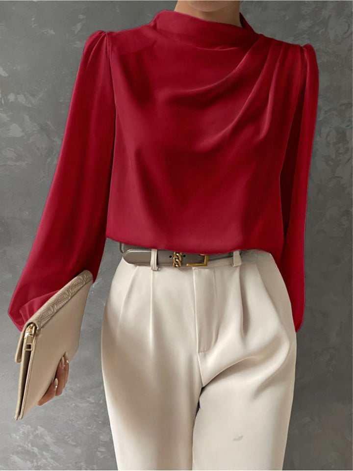 Vielseitige Damen Herbstbluse mit langen Ärmeln. Chic & casual, ideal für den modernen Boho-Stil.
