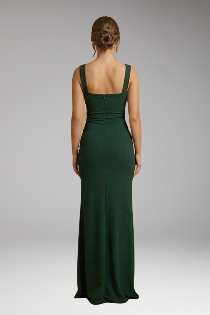 Damen Galakleid Abendkleid, rückenfrei und lang, elegante Silhouette für festliche Events.