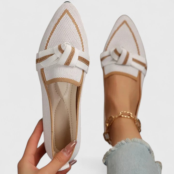 Stylische Damen Loafer mit spitzer Kappe. Perfekte Sommerschuhe, die Komfort und Eleganz vereinen. Ideal als Slipper.