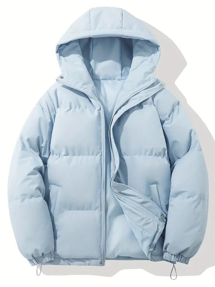 Modische Damen Pufferjacke mit Kapuze, ideal als warme Herbst- & Übergangsjacke für stilvolle Freizeitlooks.