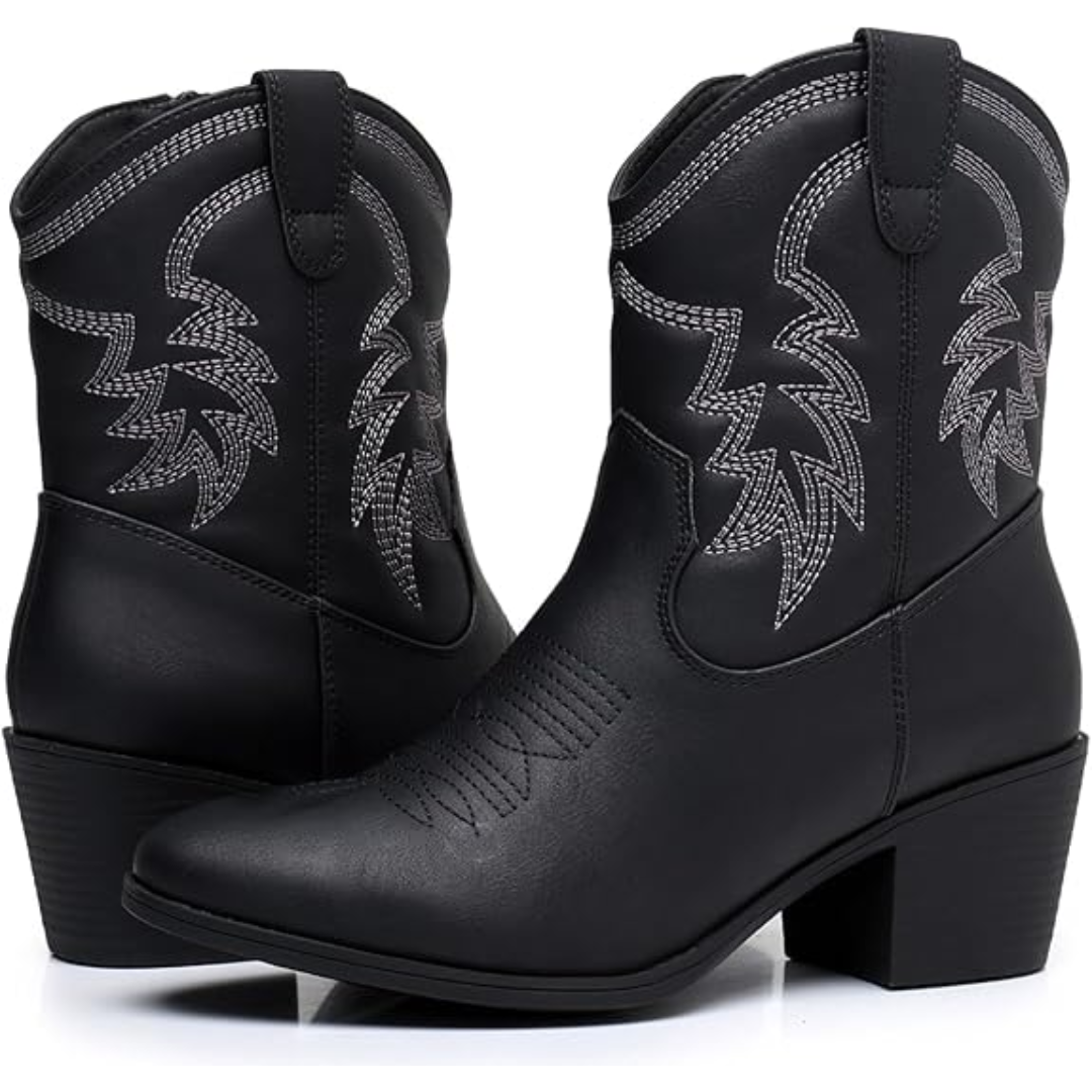 Zeitlose Damen Western Stiefel mit bequemer Passform, vielseitige Modestiefel für jeden Tag.