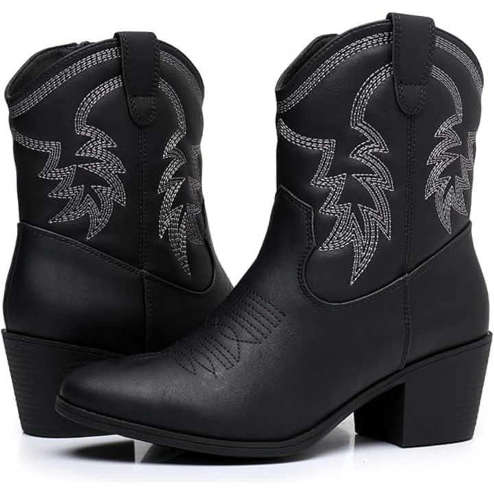 Zeitlose Damen Western Stiefel mit bequemer Passform, vielseitige Modestiefel für jeden Tag.
