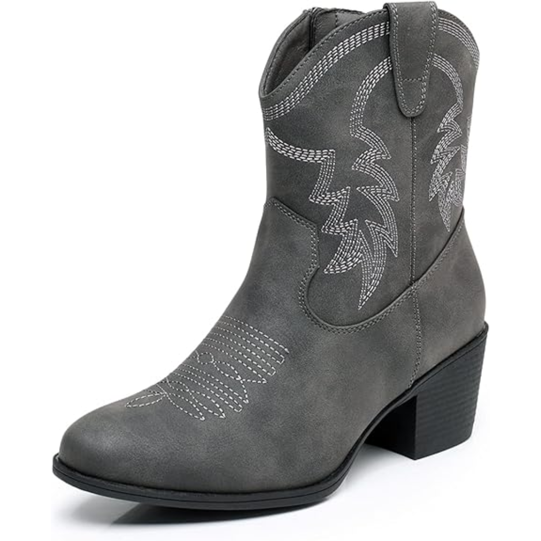Hochwertige Damenstiefel im Western-Design, ideal als robuste Winterschuhe mit Charme.