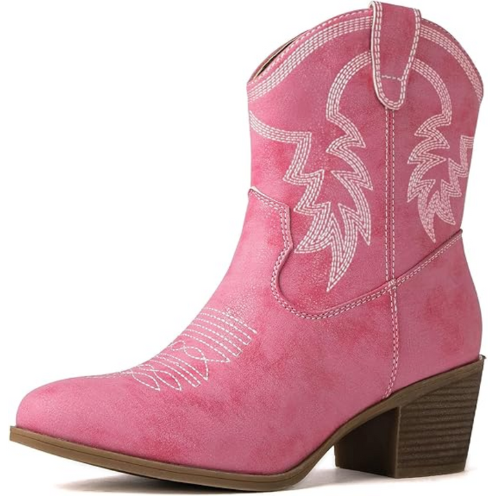 Robuste und elegante Damenstiefel im Western-Stil, perfekt für Herbst und Winter, vielseitig kombinierbar.