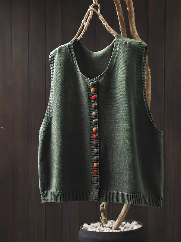 Damen Oberteil: Komfortable Strickjacke mit Rundhals und Knopfleiste. Lockere Passform für Herbst.