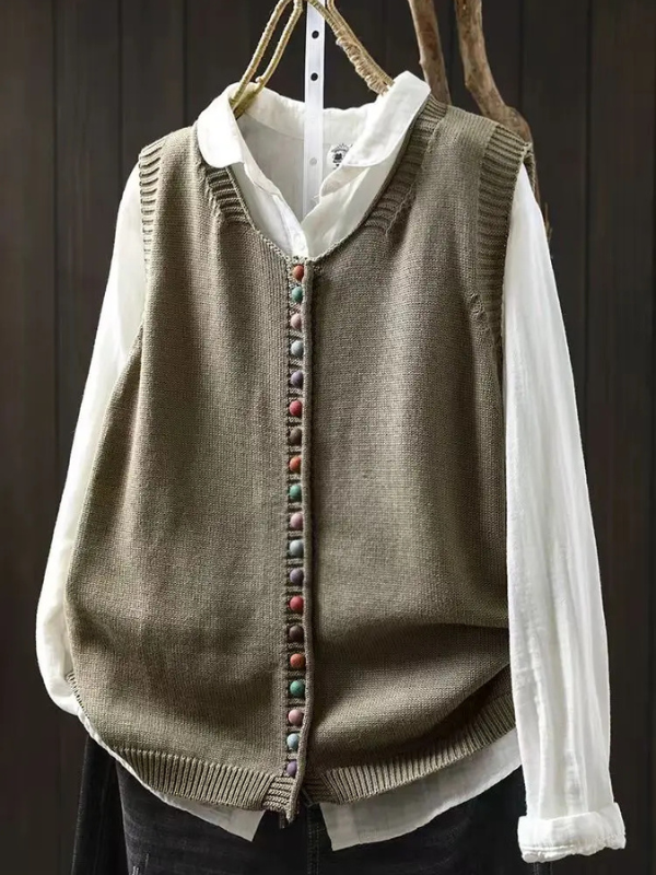 Eleganter Damen Cardigan in bequemer, lockerer Passform. Perfekt für Herbstmode & jeden Lagenlook.