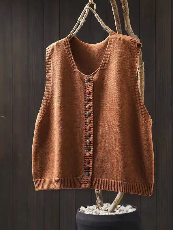 Trendige Damen Strickjacke, lockere Passform, mit Rundhals & Knopfleiste für stilvolle Herbst-Outfits.