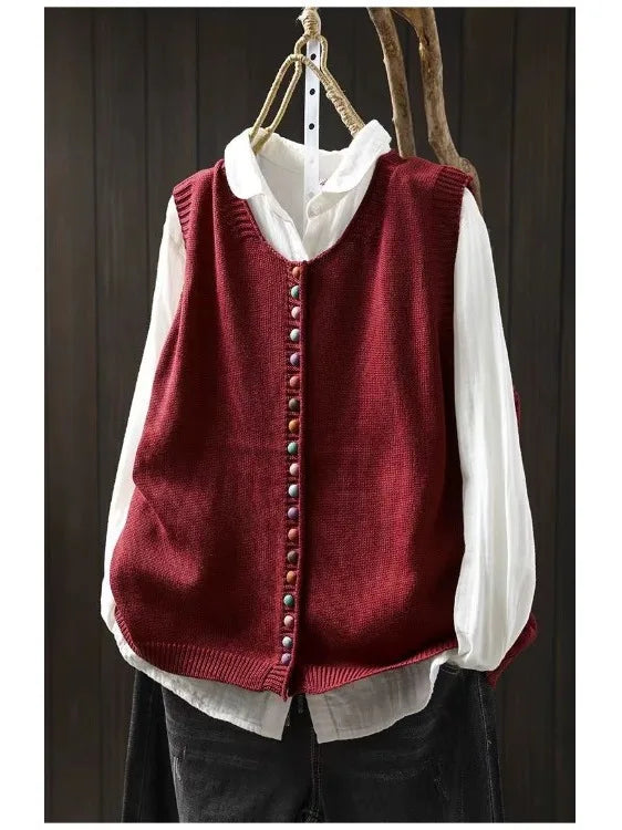 Komfortable Damen Strickjacke für den Herbst, lockere Passform, ideal für Freizeit & Lagenlook.
