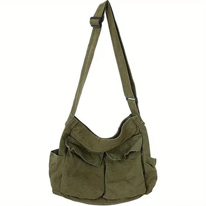 Modische Damen Schultertasche aus Vintage Canvas. Eine stilvolle & praktische Umhängetasche für jede Gelegenheit.