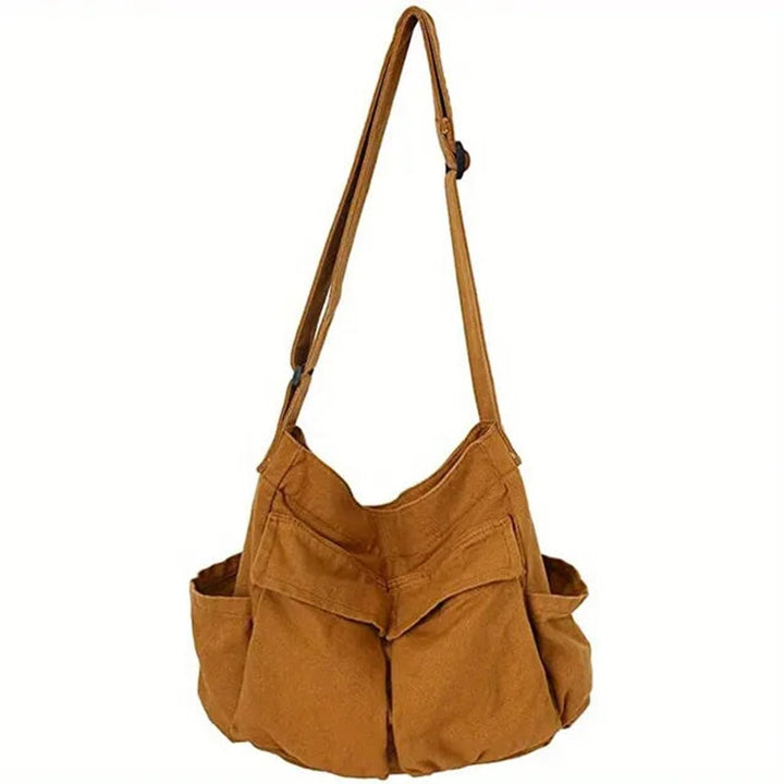Stilvolle Damen Modetasche aus Vintage Canvas. Eine trendige Umhängetasche, perfekt als Alltagstasche & für Freizeit.