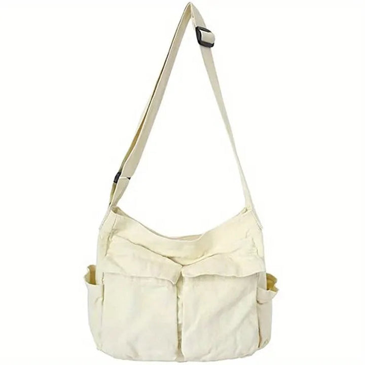 Robuste Damen Umhängetasche aus Vintage Canvas. Vielseitig einsetzbar als Schultertasche, praktisch & modisch.