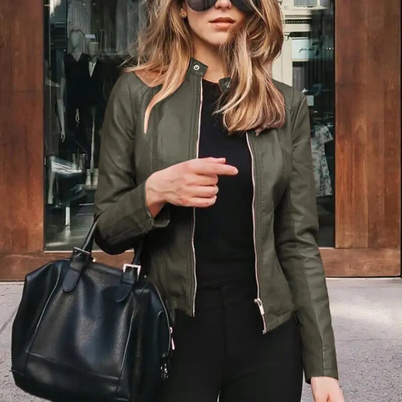 Moderne Damen Cropped Jacke, elegant und warm, Oberbekleidung für jede Saison.