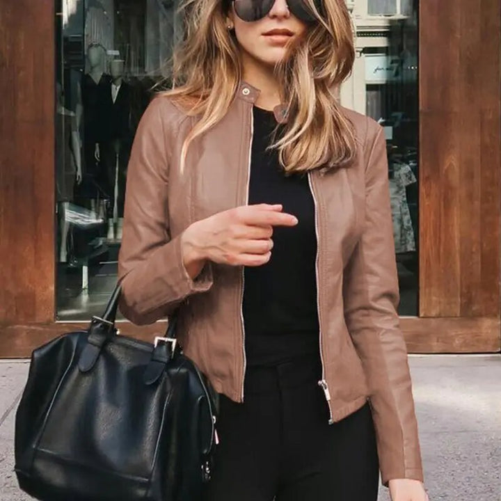Damen warme Cropped Jacke, elegant & stilvoll, ideal für Herbst & Winter.