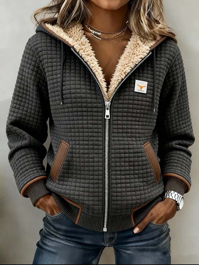 Damen Winterjacke, warm, winddicht und kuschelig, perfekt für kalte Herbst- und Wintertage. Ideal für Outdoor & Freizeit.