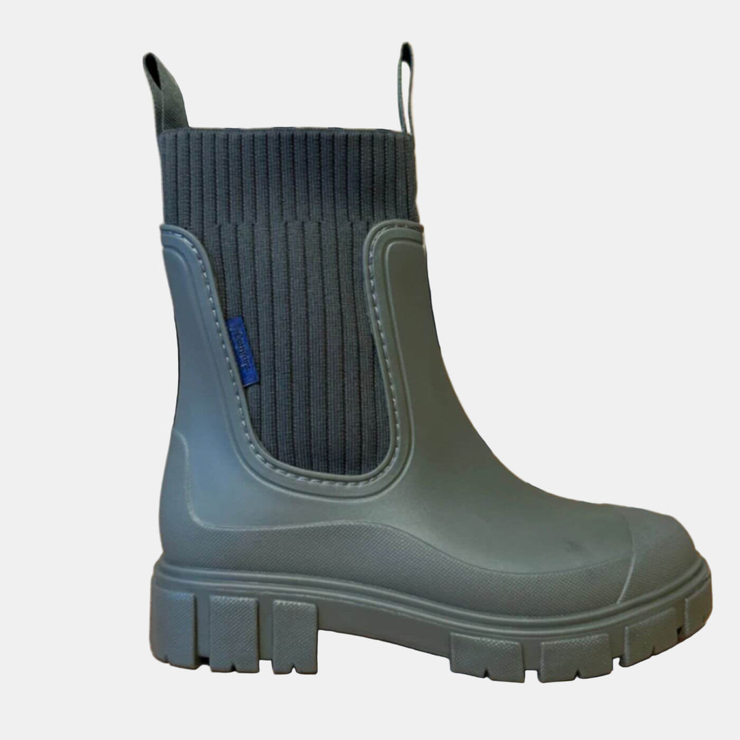 Wasserdichte Damenstiefel in Schwarz, ideal für Regentage & Schnee im Herbst/Winter.