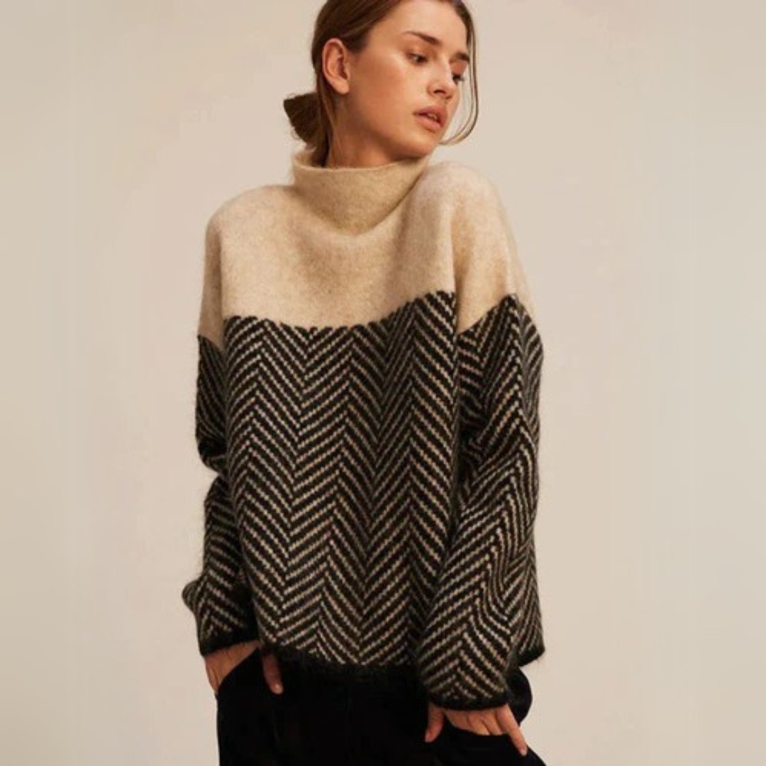 Eleganter, kuschelig warmer Damen Rollkragen-Strickpullover für den Winter; vielseitige Damenmode.