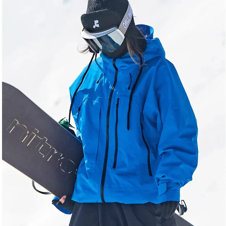 Detailansicht: Hochwertige Damen Winterjacke, wasserdicht, winddicht, mit wärmendem Innenfutter.