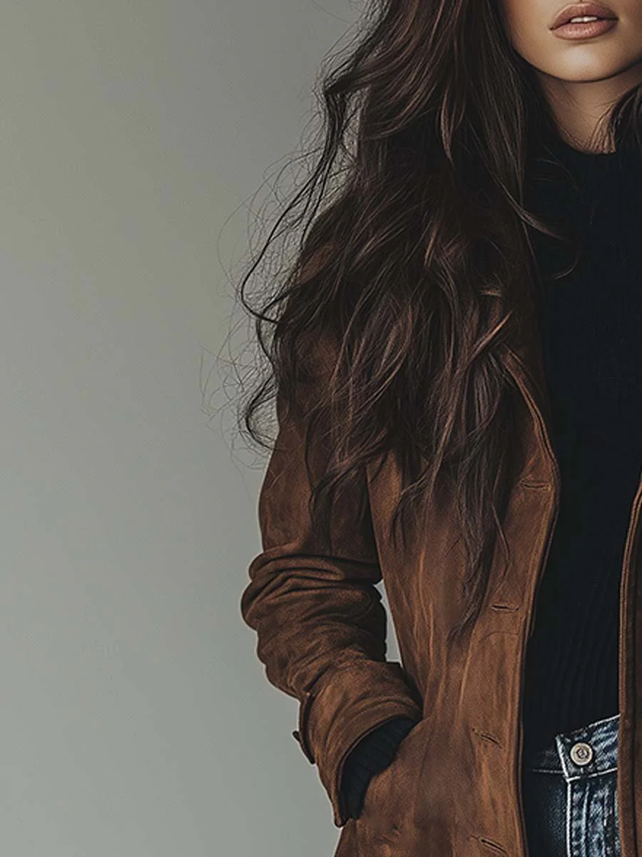 Warmer Damen Trenchcoat als Wintermantel. Stilvolle Oberbekleidung für Herbst & kalte Tage. Klassischer Damenmantel.