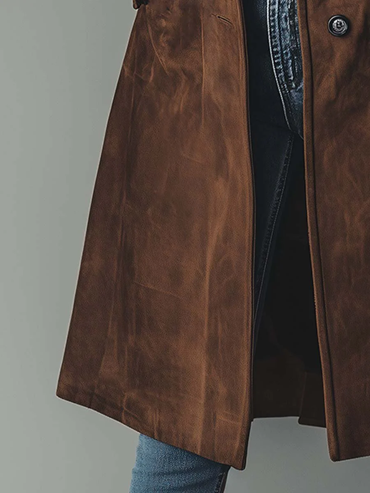 Moderne Damen Winterjacke, als warmer Trenchcoat. Stilvolle Oberbekleidung für einen eleganten Business-Look.