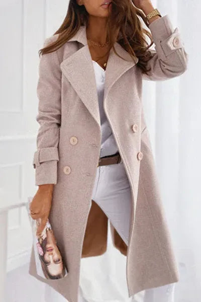 Warmer Damen Wintermantel, bequem und vielseitig, perfektes klassisches Outfit für elegante Damen im Winter.