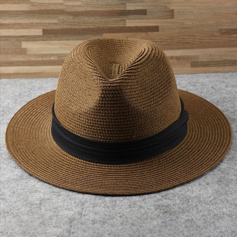 Dieser atmungsaktive Panama Hut bietet UV-Schutz. Ein leichtes und stilvolles Accessoire für den Sommer.