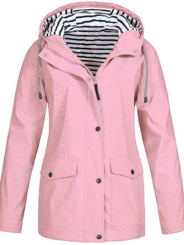 Damen-Trenchcoat: Wasser- & winddichte Regenjacke. Eleganter Mantel für stilvollen Herbst-Wetterschutz.
