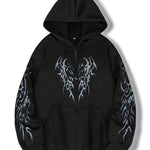Schwarz mit hellem Tribal-Print