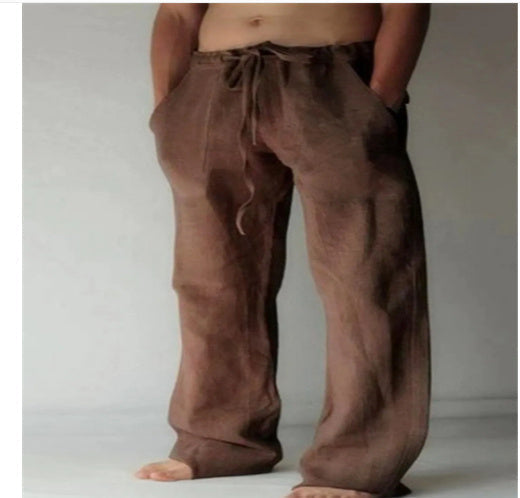Lässige Herren Casual Hose mit Kordelzug, stylisch kombiniert für Frühling, Alltag & Entspannung.