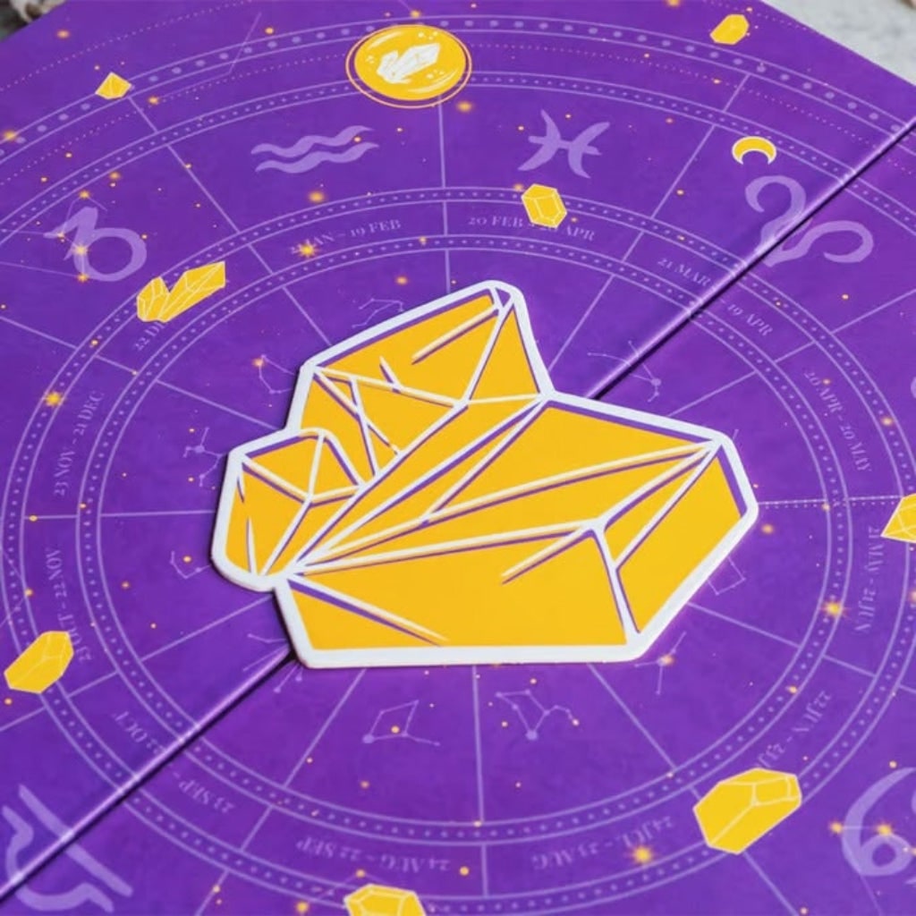 Saisonale Dekoration: Halloween Adventskalender gefüllt mit Kristallen zum Auspacken im ganzen Oktober.