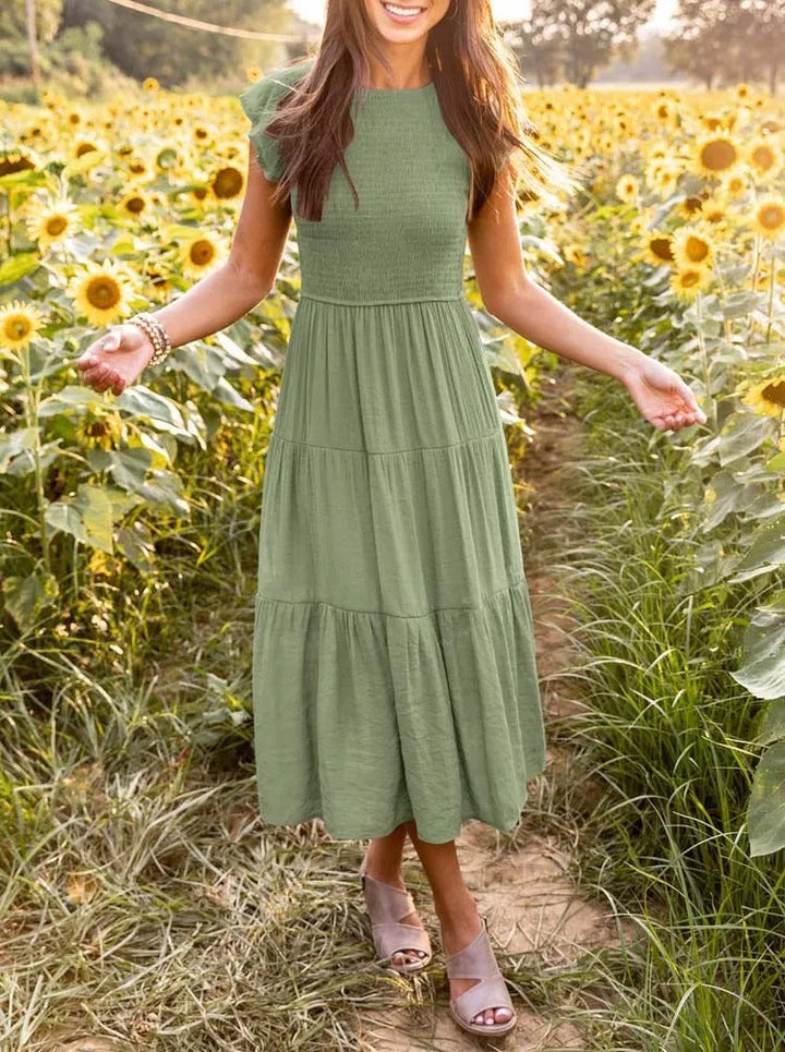 Vielseitiges elegantes Damenkleid, figurbetont. Ideal für festliche Anlässe, Büro oder Freizeit. Bequem & modisch.