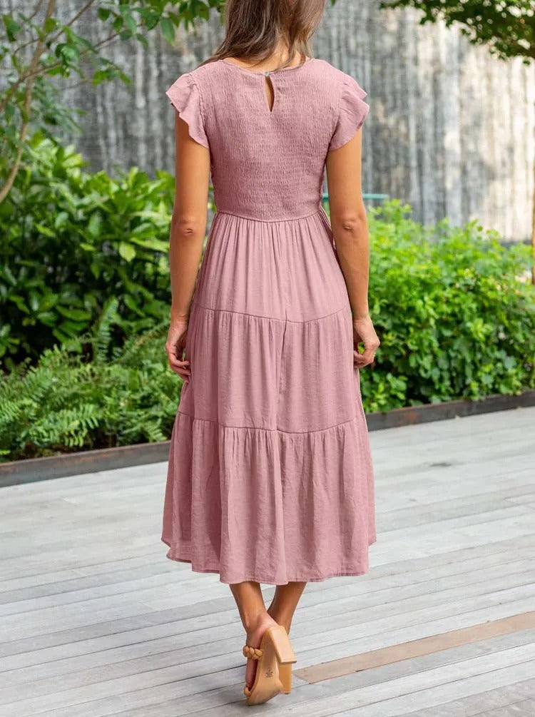 Elegantes figurbetontes Damenkleid in Schwarz. Vielseitiges, modisches Damenkleid für diverse Anlässe & Büro.