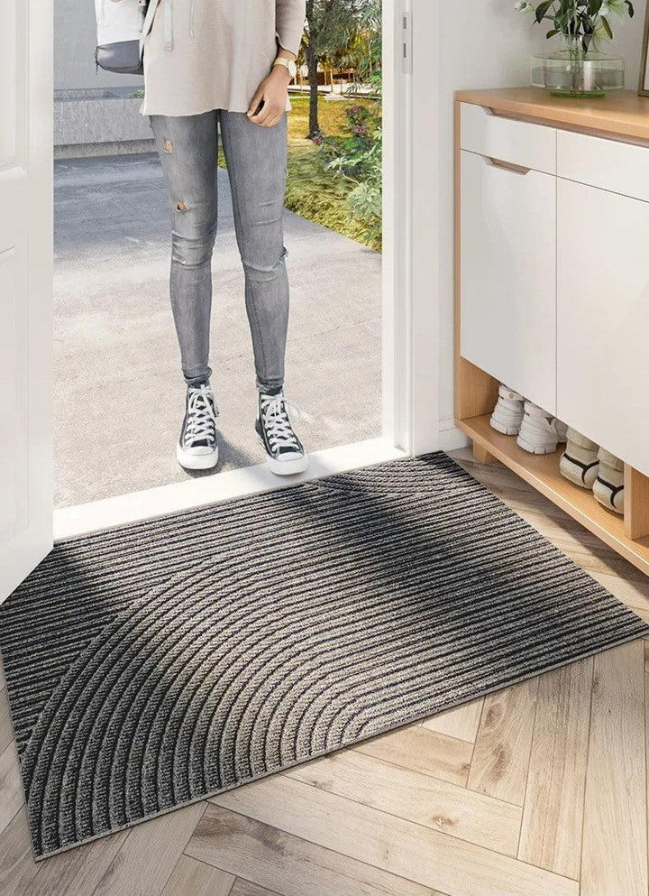 Robuste Schmutzfangmatte in Kaki, als Antirutsch-Eingangsteppich; zuschneidbar für individuelle Bodenschutzlösungen.