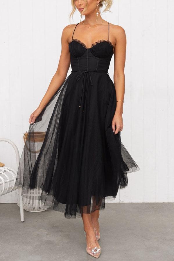 Modernes Damen Trägerkleid, knöchellang, ärmelloses Maxikleid für viele Anlässe.