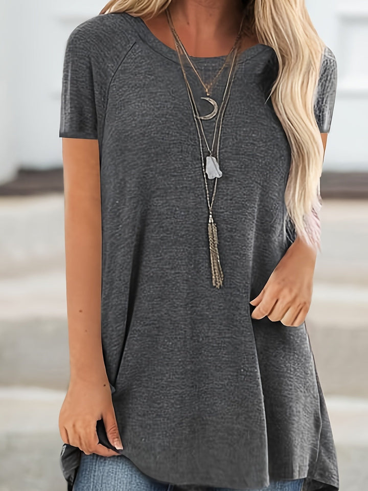 Sommerliches Damen Tunika Shirt mit Kurzarm, leicht & atmungsaktiv, für maximalen Komfort.