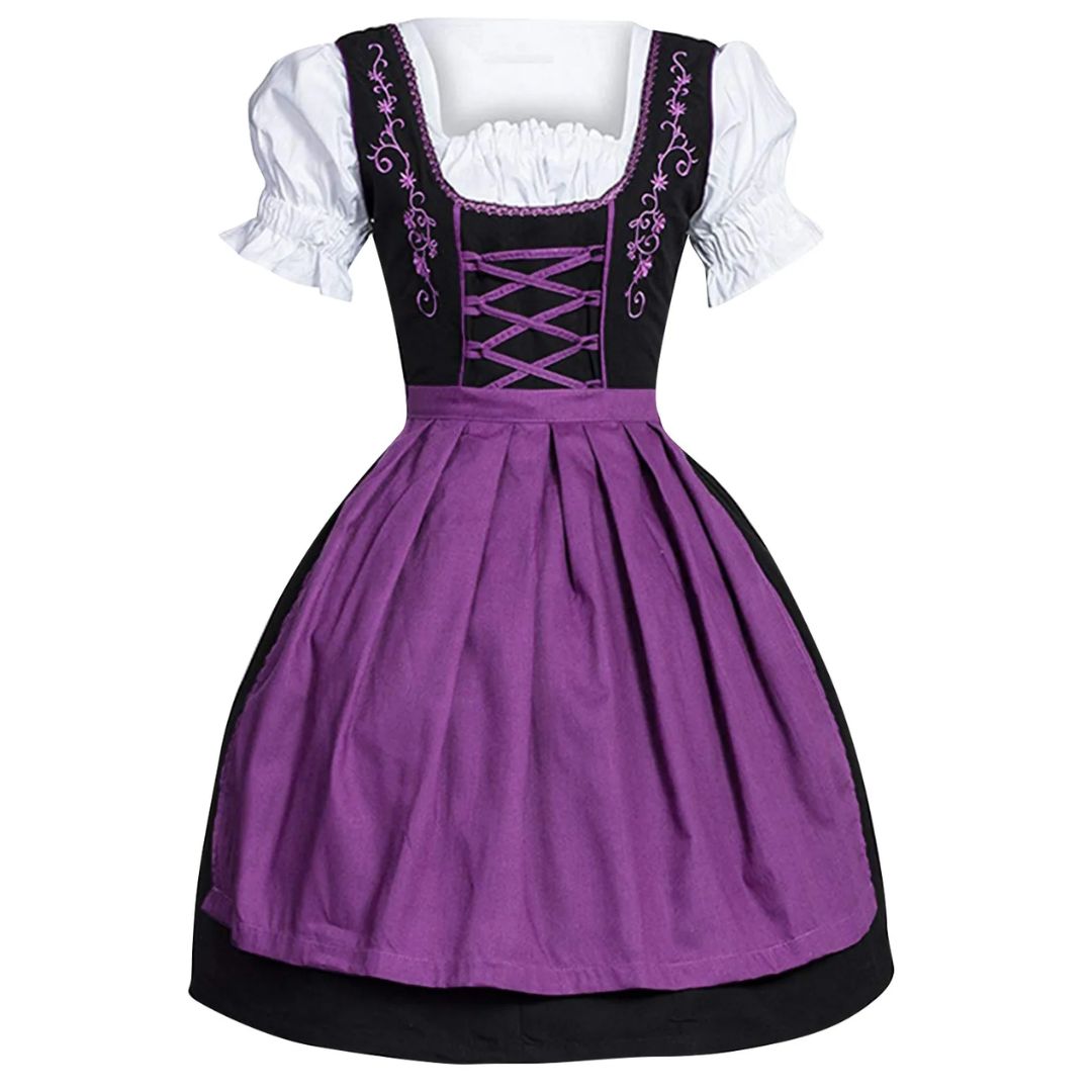 Traditionelles Damen Dirndl in vielen Farben: blau, grün, rot, rosa. Perfekt für Oktoberfest & Trachten.