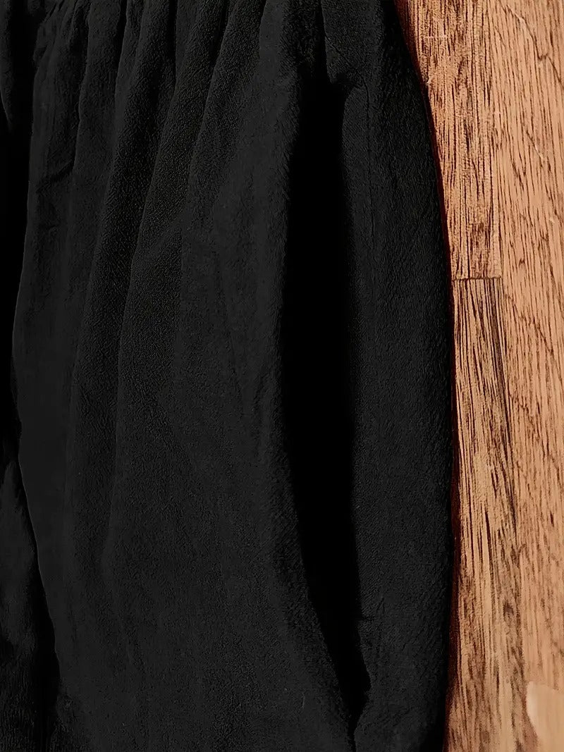 Lässiges Frühlingskleid für Damen mit Taschen; vielseitiges Midikleid für jede Garderobe.