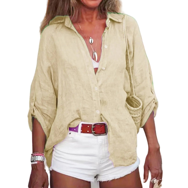 Bequeme Damenbluse mit lockerer Passform; perfekt als leichte Freizeitbluse oder elegantes Sommer-Outfit. Vielseitig einsetzbar.