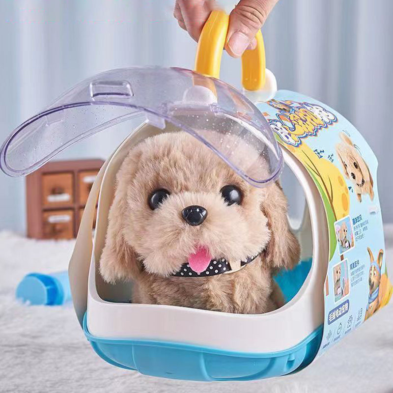Laufender Plüschhund: Interaktives Kuscheltier für Kinder, weich und beweglich. Perfekt für Rollenspiele.