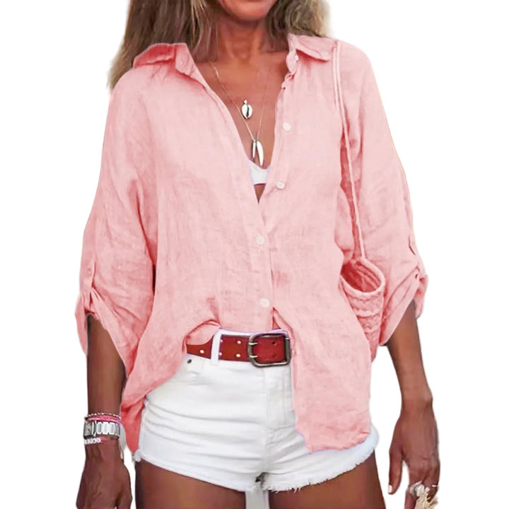 Elegante Freizeitbluse für Damen, sehr leicht und angenehm zu tragen. Perfekte Alltagsbluse für Frühling und Sommer.