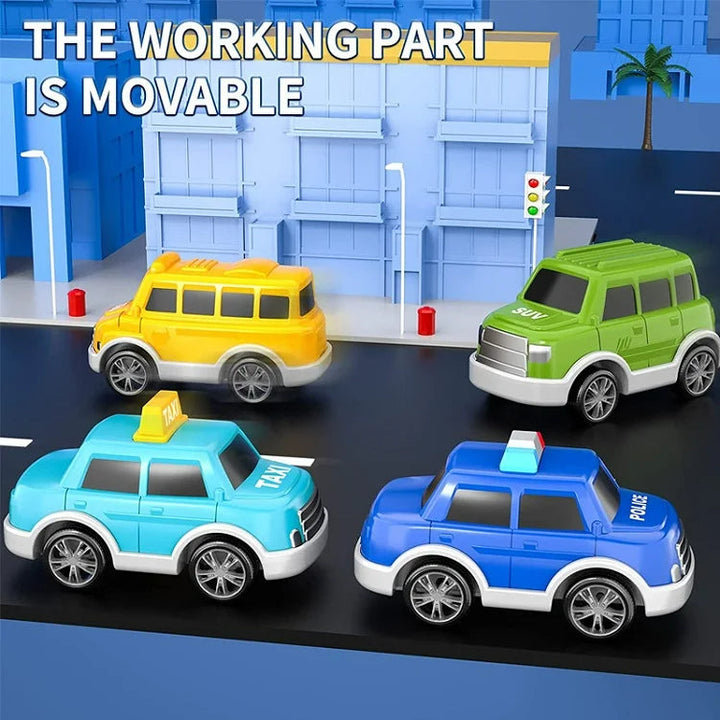 Fantasievolles Rollenspiel: Spielzeug-LKW-Transporter mit Sound, Licht & Autos für kleine Fahrzeugfans.