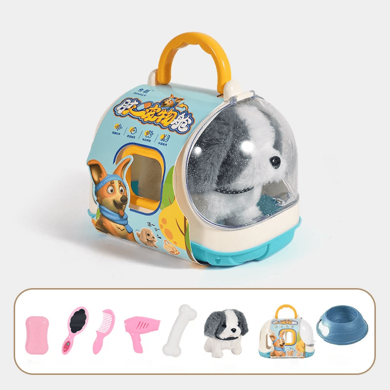 Laufender Plüschhund mit Bewegung, weiches interaktives Spielzeug. Das perfekte Geschenk für Kinder.