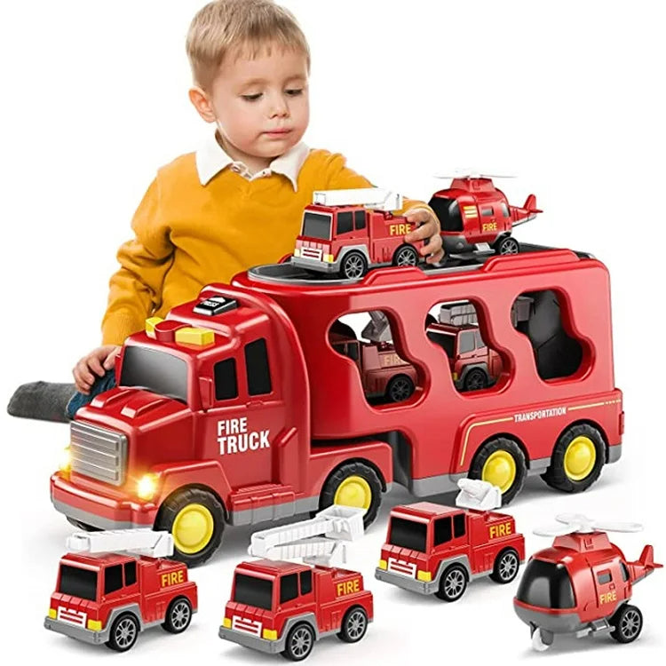 Pädagogisches Spielzeug: Kindertransporter fördert Motorik mit beweglichen Teilen, Licht & Sound.