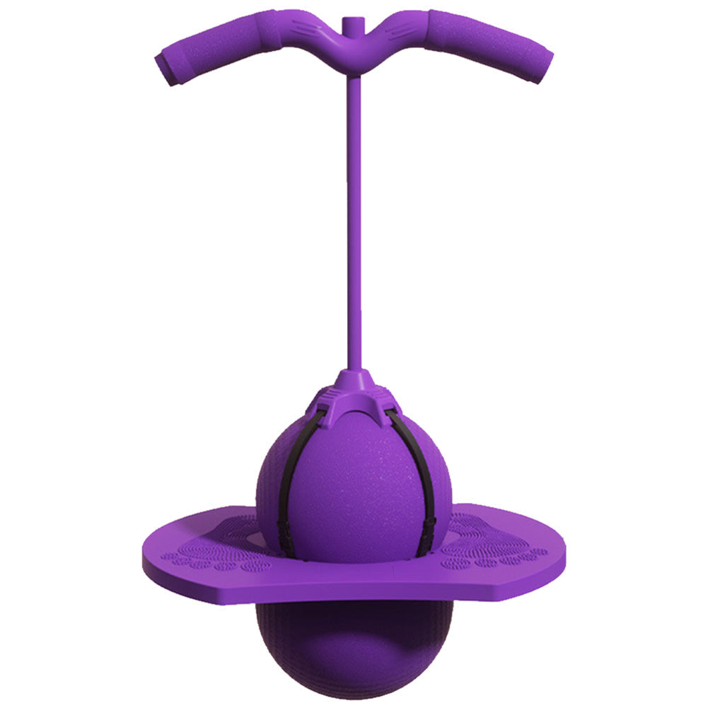 Kinderhüpfball aus robustem PVC mit Griff für lustige Bewegungsspiele drinnen & draußen.