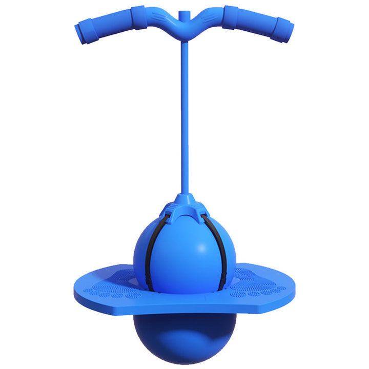Bunter Springball für Kinder, ideal als Indoor & Outdoor Aktivspielzeug mit Griff.