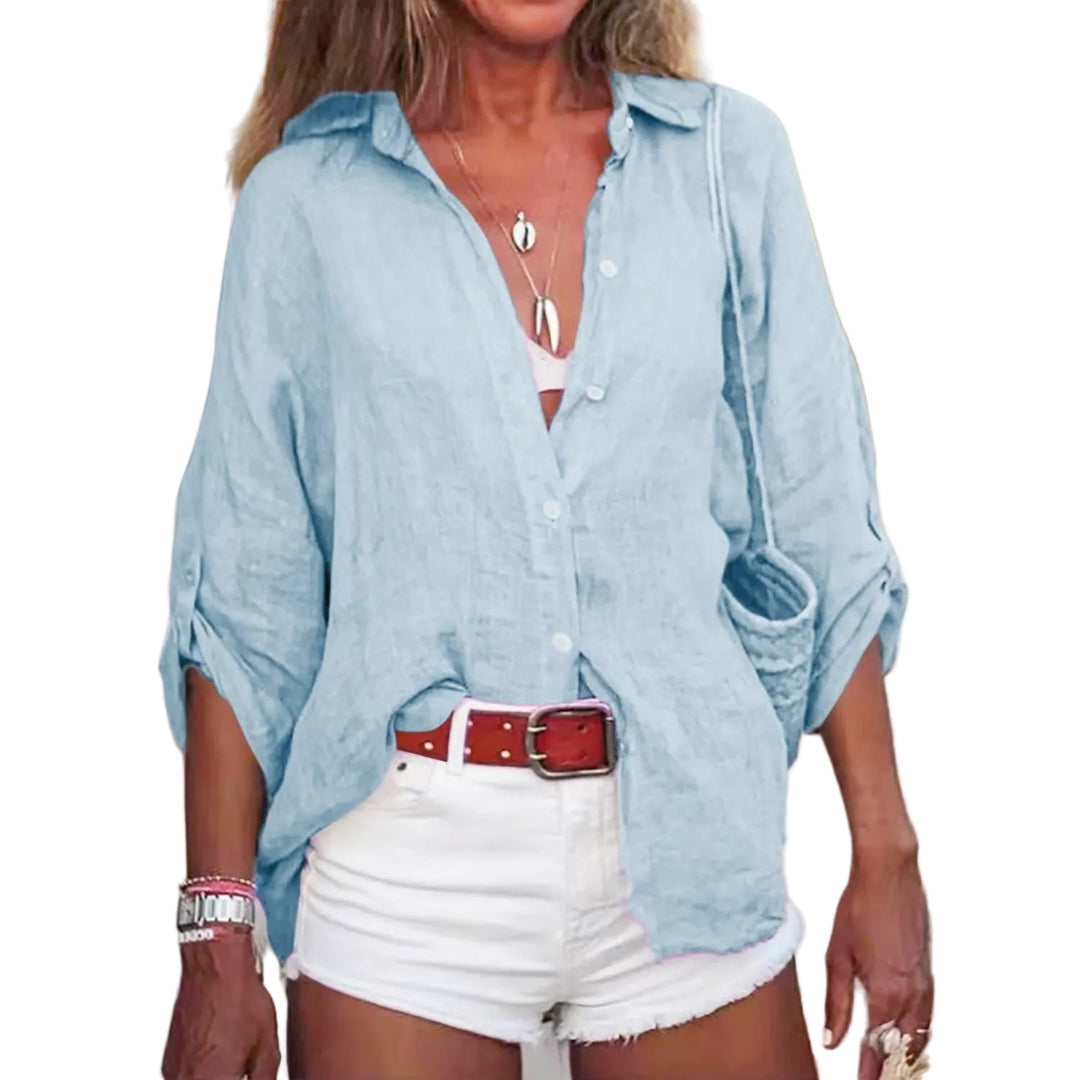 Vielseitige Damenbluse, atmungsaktiv und leicht, optimal als elegante oder casual Sommerbluse für jede Gelegenheit.