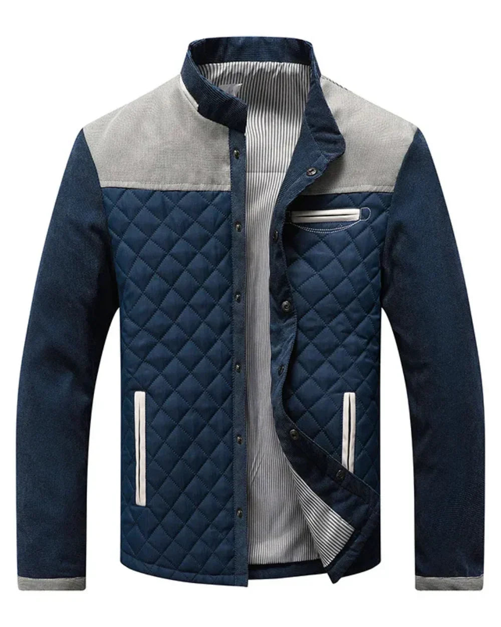 Zeitlose graue Herren Businessjacke, vielseitig für Büro & Alltag. Luxus Freizeitjacke für Herren.